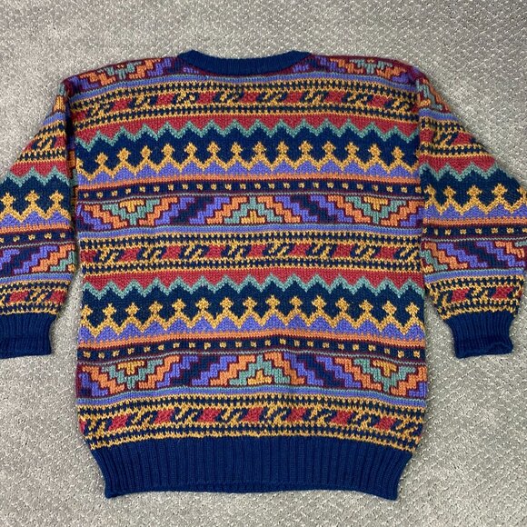 The Peruvian Connection Alpaca Sweater Women's Crewneck Aztec Southwestern - Picture 3 of 10